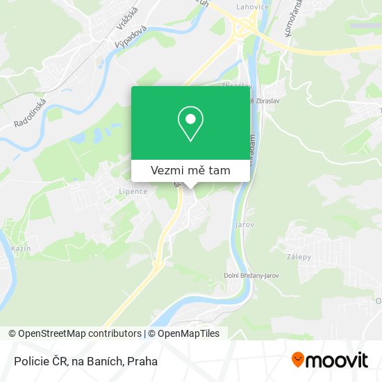 Policie ČR, na Baních mapa