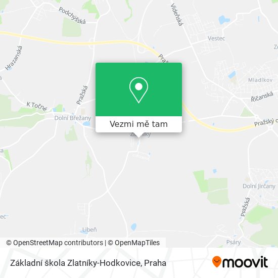 Základní škola Zlatníky-Hodkovice mapa