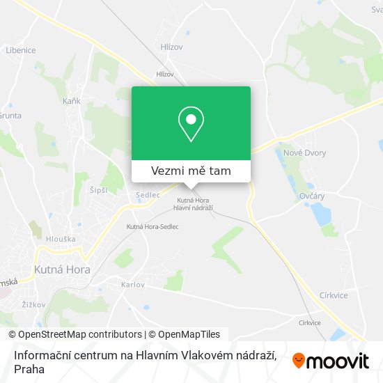 Informační centrum na Hlavním Vlakovém nádraží mapa