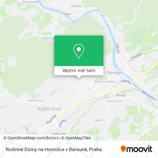 Rodinné Domy na Homolce v Berouně mapa