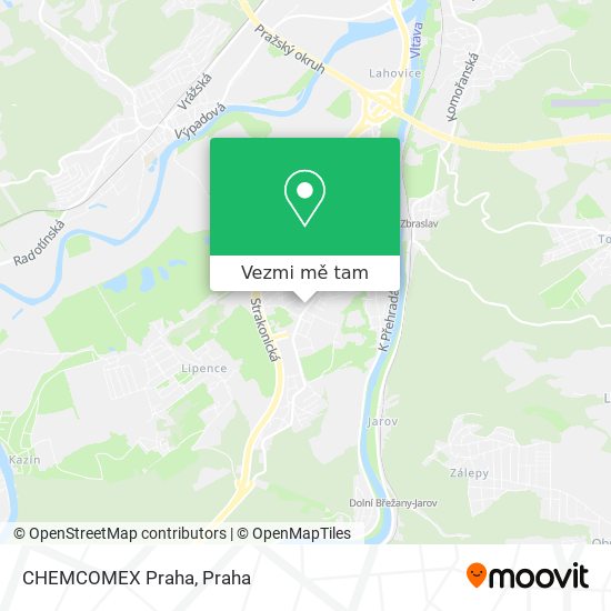 CHEMCOMEX Praha mapa