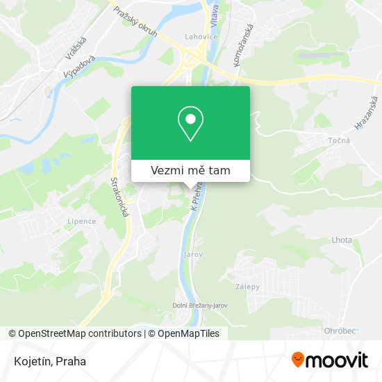 Kojetín mapa