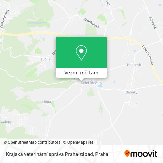 Krajská veterinární správa Praha-západ mapa