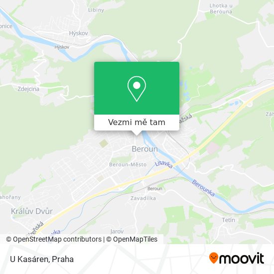 U Kasáren mapa