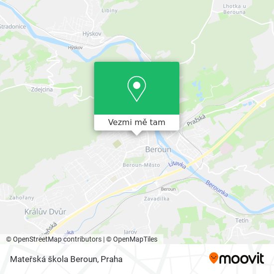 Mateřská škola Beroun mapa