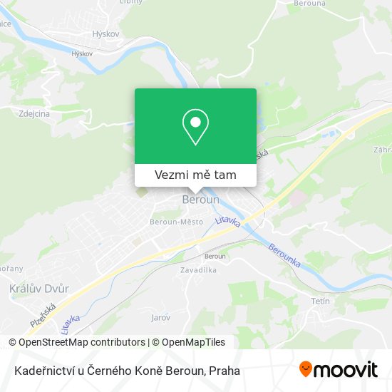 Kadeřnictví u Černého Koně Beroun mapa