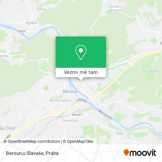 Beroun,u Slavaše mapa