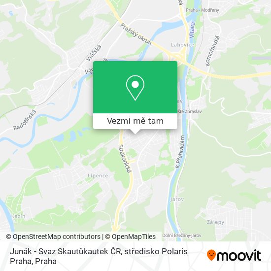 Junák - Svaz Skautůkautek ČR, středisko Polaris Praha mapa