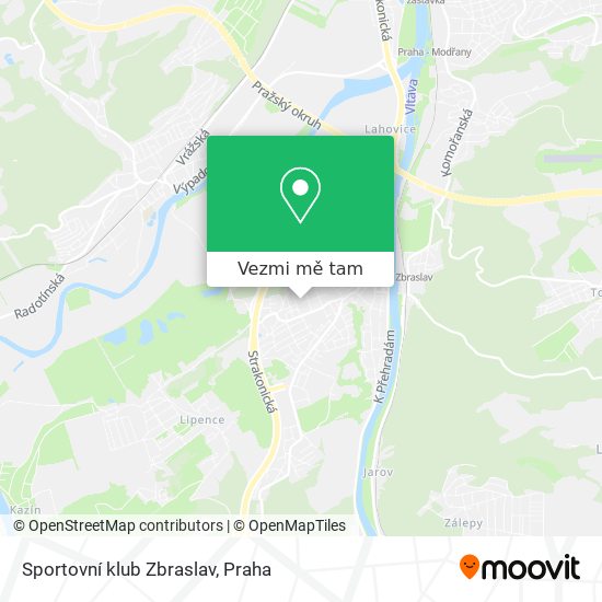 Sportovní klub Zbraslav mapa