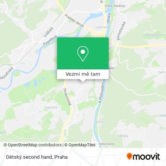 Dětský second hand mapa
