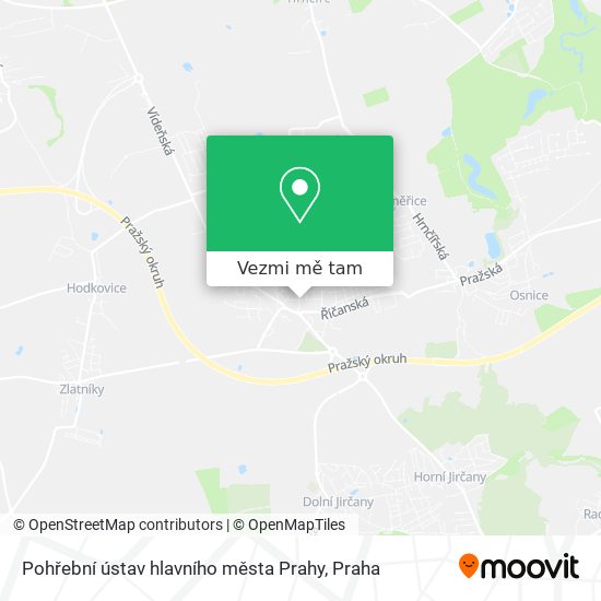 Pohřební ústav hlavního města Prahy mapa