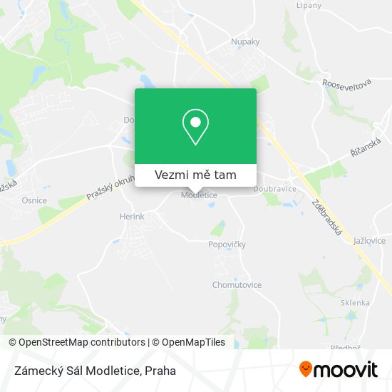 Zámecký Sál Modletice mapa
