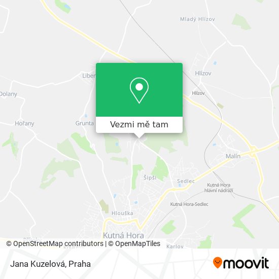 Jana Kuzelová mapa