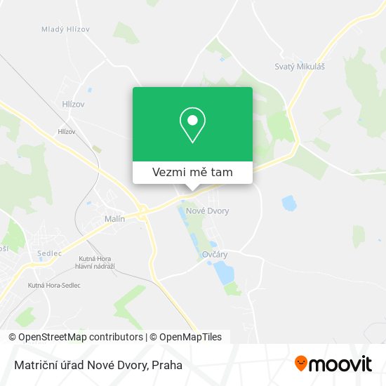 Matriční úřad Nové Dvory mapa