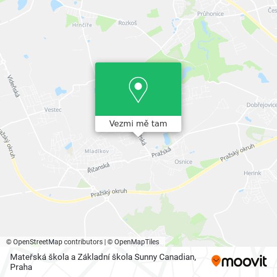 Mateřská škola a Základní škola Sunny Canadian mapa