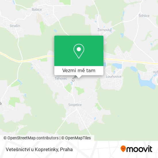Vetešnictví u Kopretinky mapa