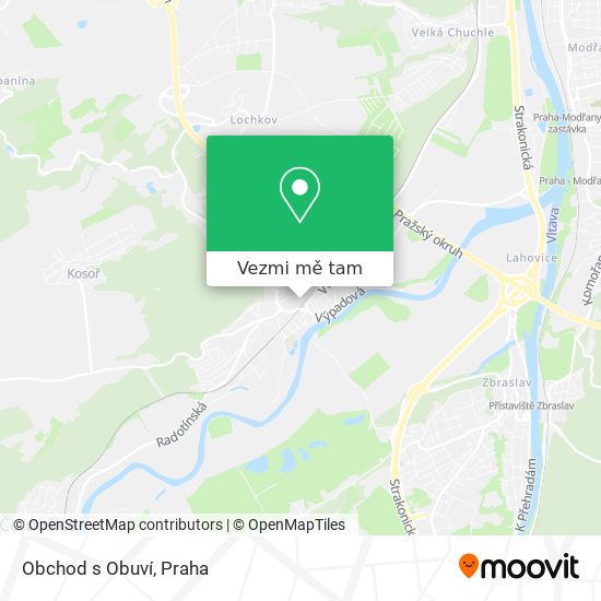 Obchod s Obuví mapa