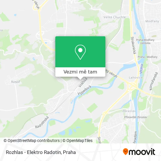 Rozhlas - Elektro Radotín mapa
