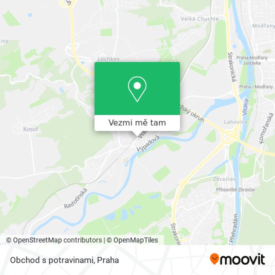 Obchod s potravinami mapa