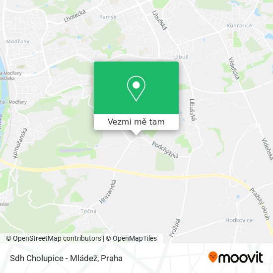 Sdh Cholupice - Mládež mapa