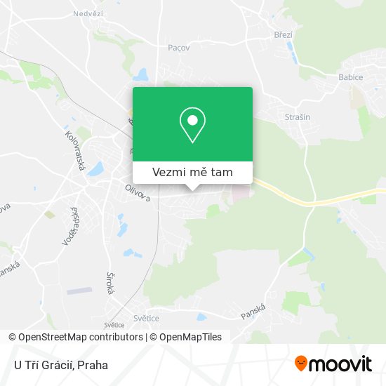 U Tří Grácií mapa
