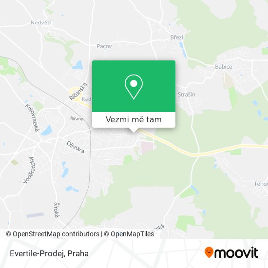 Evertile-Prodej mapa