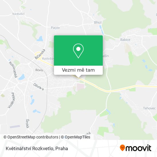Květinářství Rozkvetlo mapa