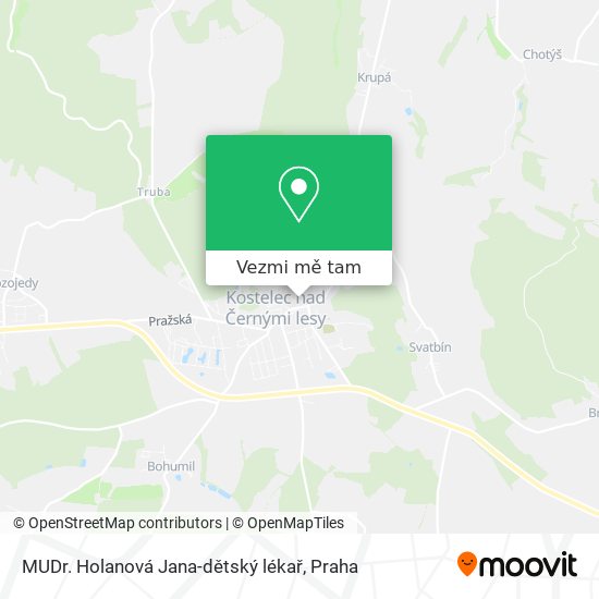 MUDr. Holanová Jana-dětský lékař mapa