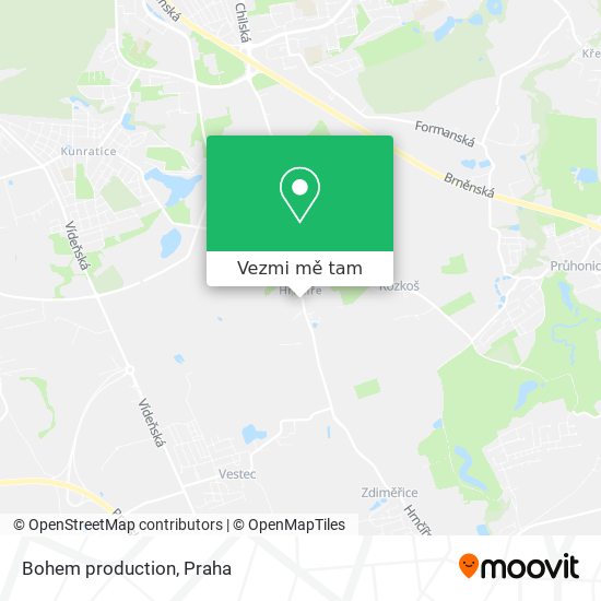 Bohem production mapa