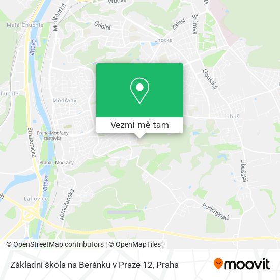Základní škola na Beránku v Praze 12 mapa
