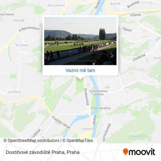 Dostihové závodiště Praha mapa