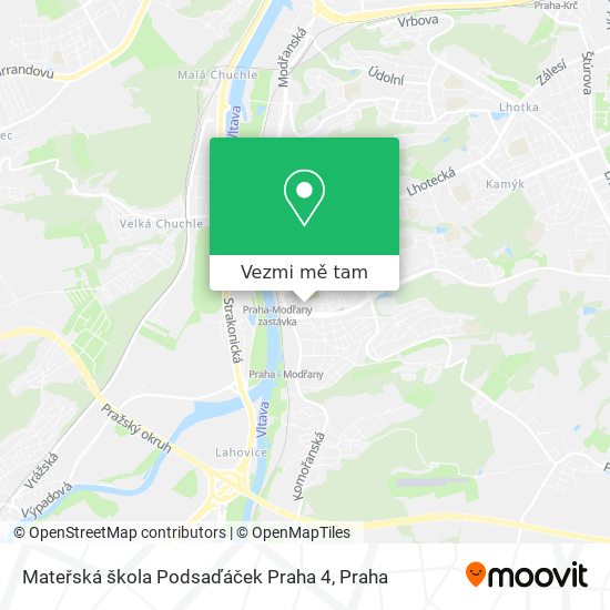 Mateřská škola Podsaďáček Praha 4 mapa