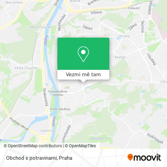 Obchod s potravinami mapa