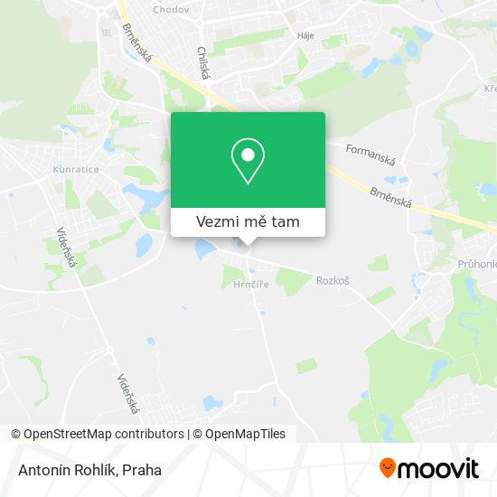 Antonín Rohlík mapa