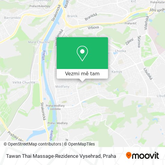 Tawan Thai Massage-Rezidence Vysehrad mapa