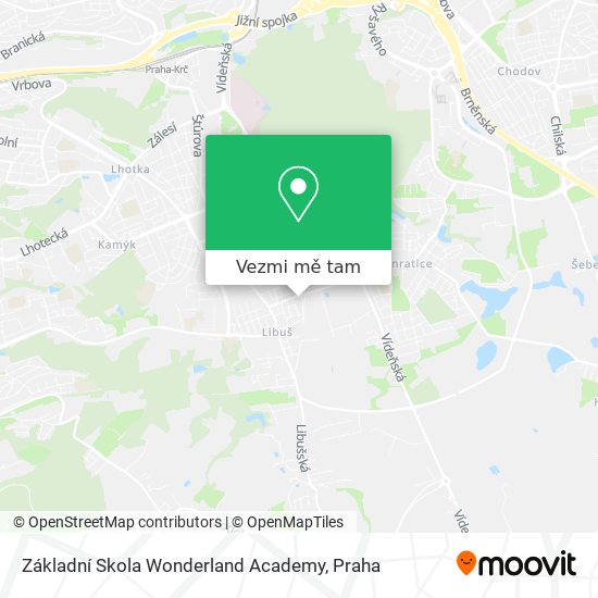 Základní Skola Wonderland Academy mapa