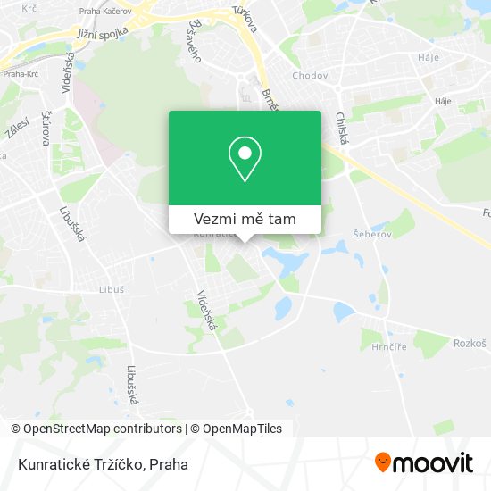 Kunratické Tržíčko mapa