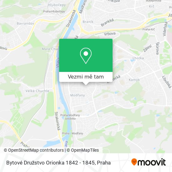 Bytové Družstvo Orionka 1842 - 1845 mapa