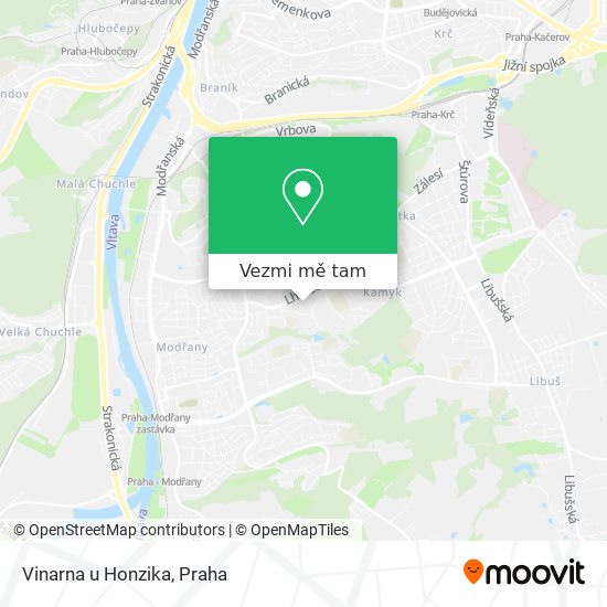 Vinarna u Honzika mapa