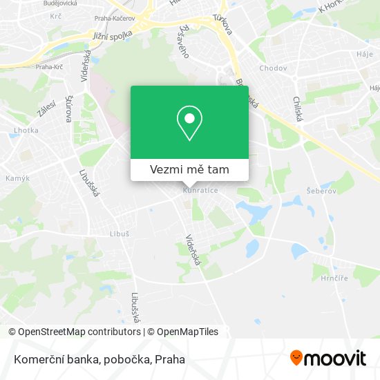 Komerční banka, pobočka mapa