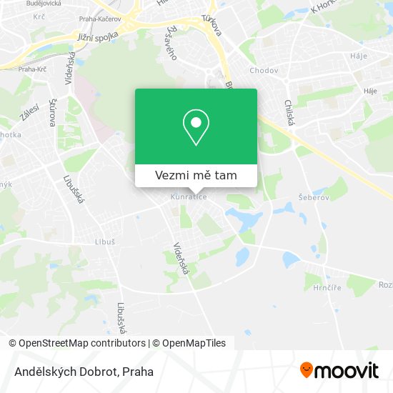 Andělských Dobrot mapa