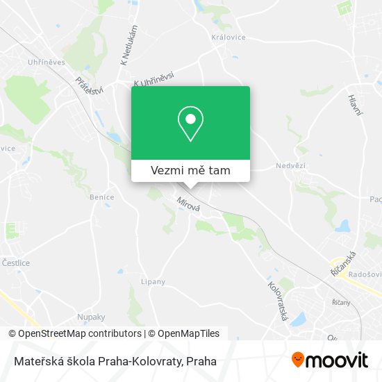Mateřská škola Praha-Kolovraty mapa