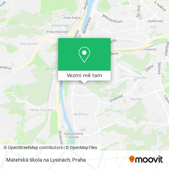 Mateřská škola na Lysinách mapa