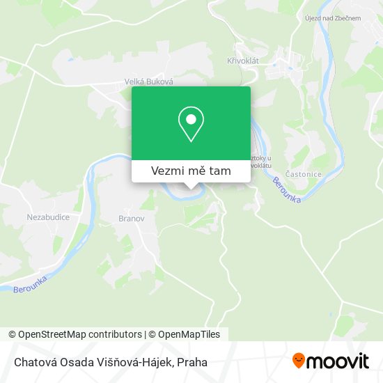 Chatová Osada Višňová-Hájek mapa