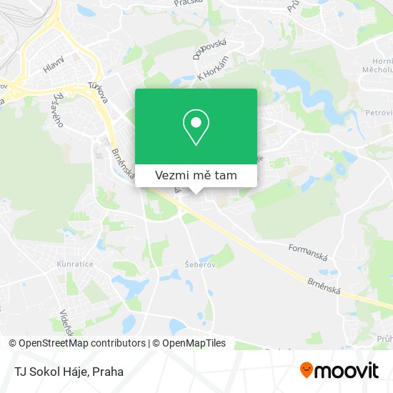 TJ Sokol Háje mapa