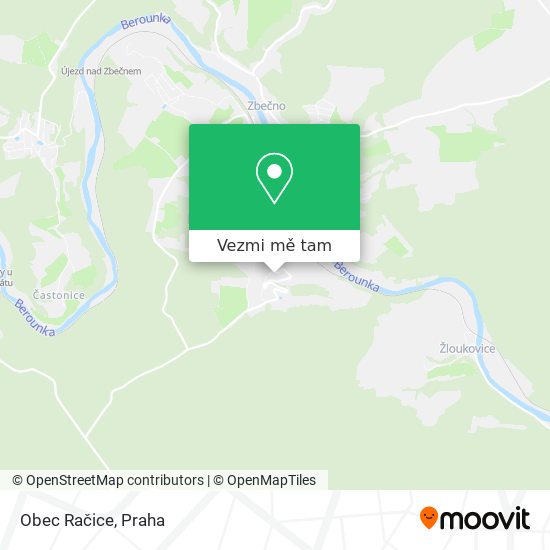 Obec Račice mapa