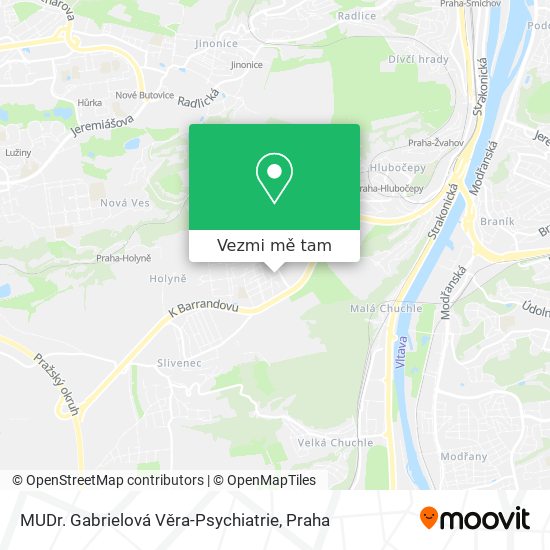 MUDr. Gabrielová Věra-Psychiatrie mapa