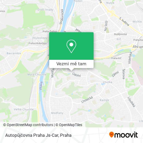 Autopůjčovna Praha Js-Car mapa