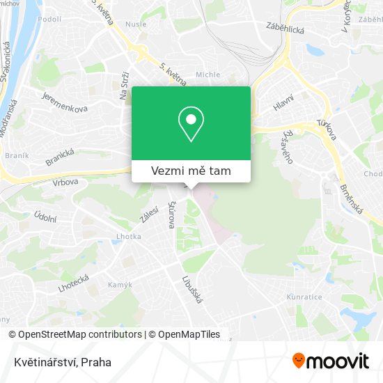 Květinářství mapa