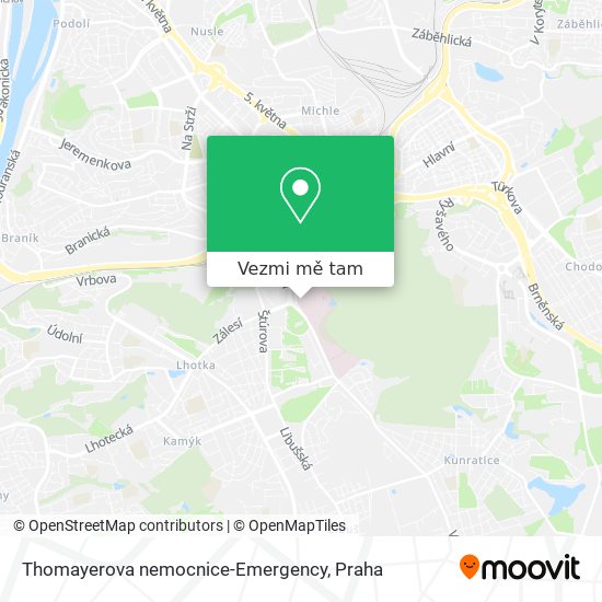 Thomayerova nemocnice-Emergency mapa